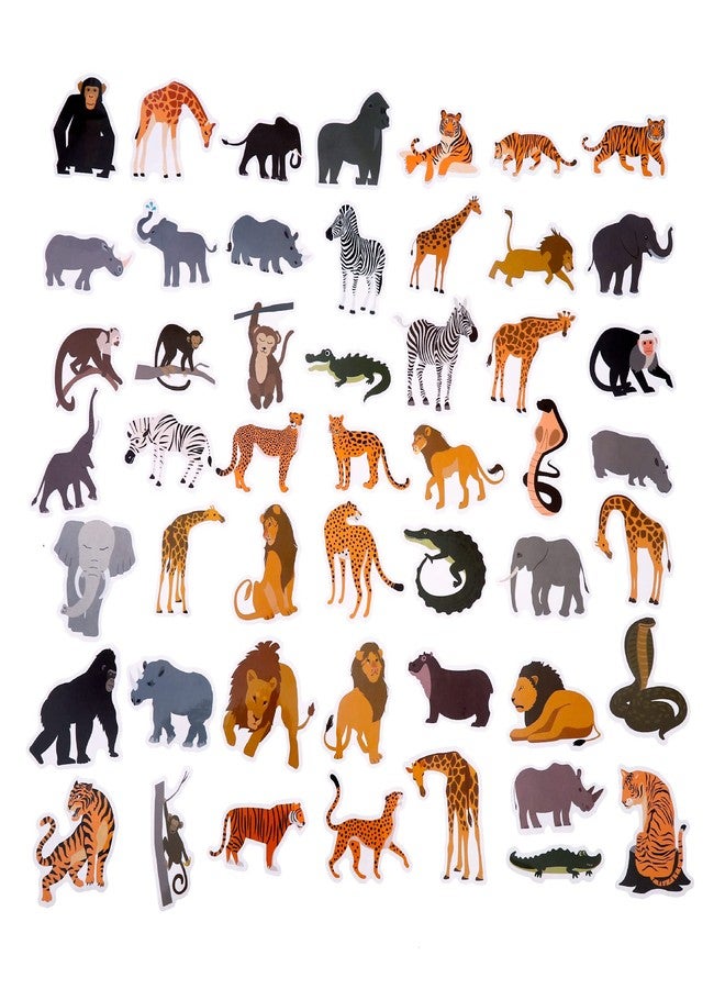 Cleverplay 100 Pack Jungle Safari Zoo Animal Stickers, Jungle Party Favors, Party Decorations - Image 5