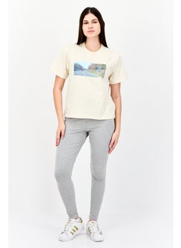 adidas Originals Adidas Originals x KseniaSchnaider Women Sportswear Fit Short Sleeves Outdoor T-shirt, Yellow  - Image 4