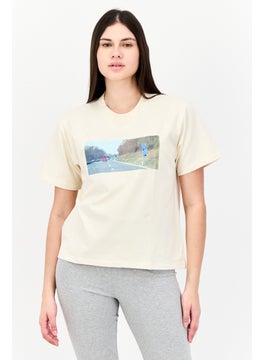 adidas Originals Adidas Originals x KseniaSchnaider Women Sportswear Fit Short Sleeves Outdoor T-shirt, Yellow  - Image 1