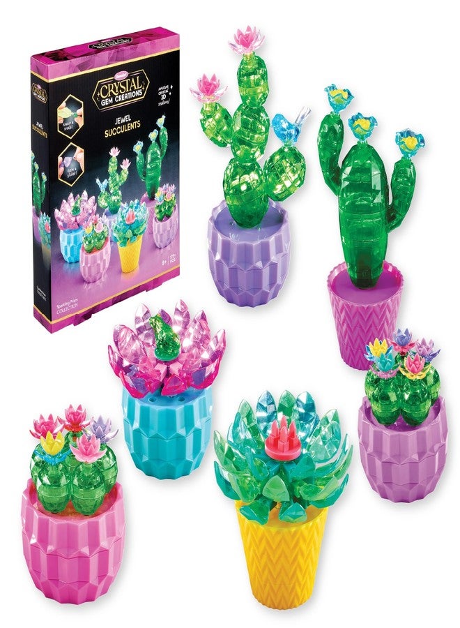 RoseArt Crystal Gem Creations Jewel Succulents Kit, 175+ Pieces, Great for Adults, Tweens and Children Ages 8+ - Image 1