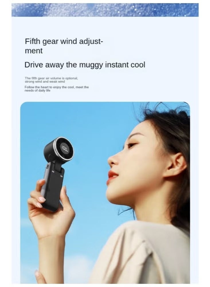 ACLIX Portable Wearable Neck Fan – Foldable USB Rechargeable Hands-Free Cooling Fan with Turbo Airflow, Adjustable Personal Fan for Travel, Camping, Office, Sports & Outdoor Use - Image 4