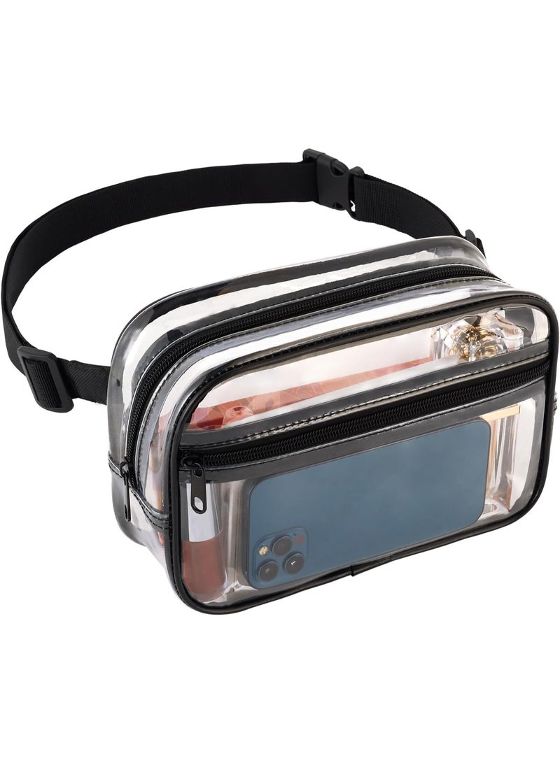 Clear Fanny Pack for Stadium Events - Clear Bag for Women Men | Lightweight Waist Pack for Concerts, Sports Games Day & Travel | Stadium Approved Transparent Bag - Image 2