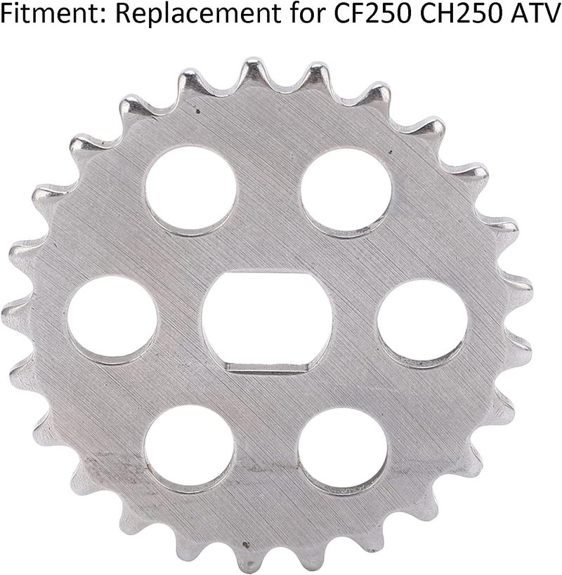 Aramox Oil Pump Gear Sprocket for CF250 CH250 ATV, Engine Oil Pump Gear Sprocket Steel Alloy Accessory Replacement - Image 2