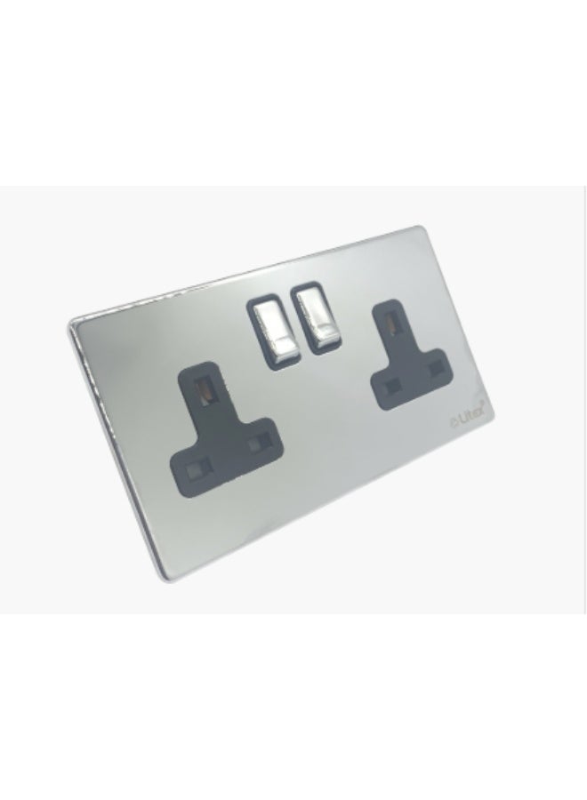 LITEX 13A 2GANG SWITCHED SOCKET DOUBLE POLE