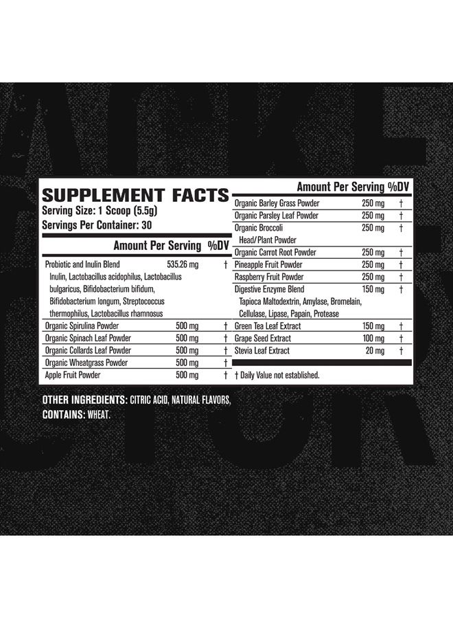 Jacked Factory Herbal Supplement Green Surge Superfood Powder - Keto Friendly w/Spirulina, Wheat & Barley Grass - Probiotics & Digestive Enzymes, Immune Support, Boost Energy - Mixed Berry, 1 Pack - Image 5
