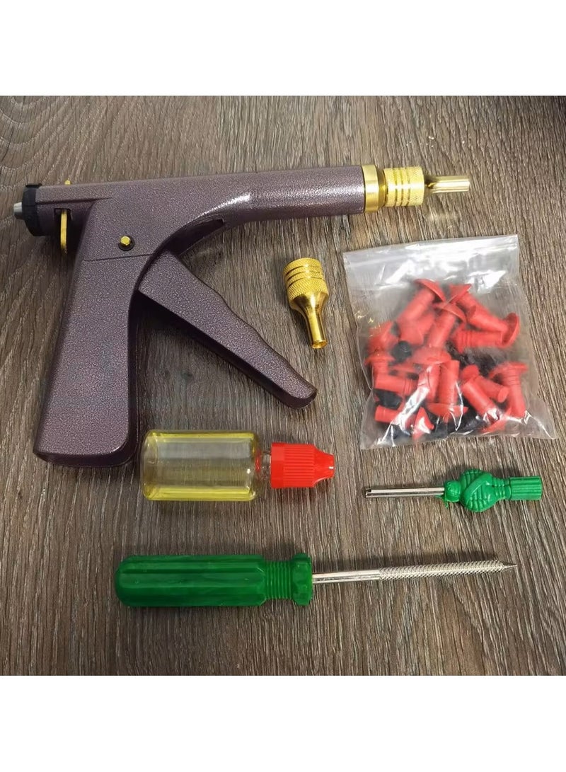 Car Motorcycle Tubeless Tire Puncture Repair Tool Kit with Storage Bag