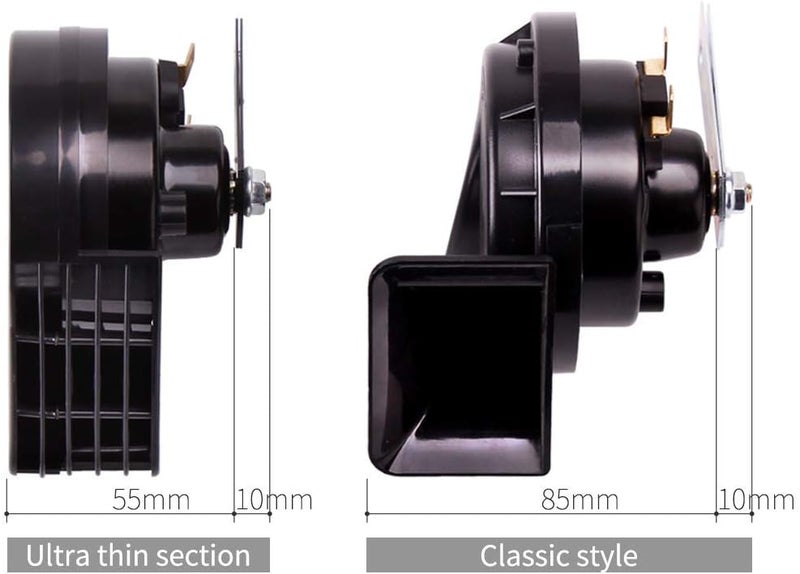 FARBIN Compact Horn 12V Car Horns Loud Dual-Tone Waterproof Auto Horns Electric Snail Horn Kit with Relay Harness Universal for Any 12V Vehicls - Image 2