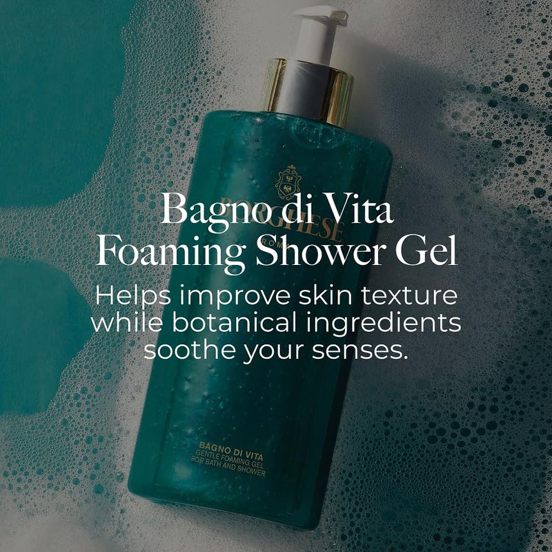 Borghese Bagno di Vita Gentle Foaming Bath & Shower Gel - Aromatherapy Hydrating Body Wash with Thyme, Chamomile & Sweet Almond Oil For All Skin Types - Image 2