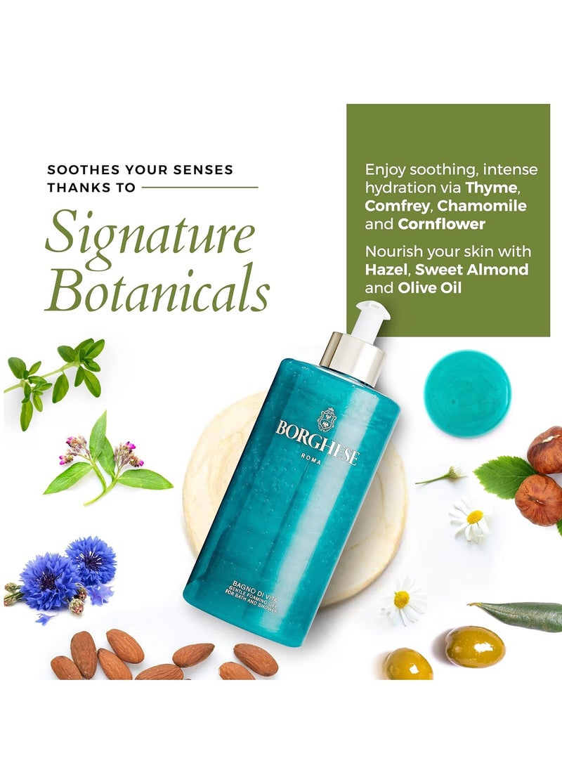 Borghese Borghese Bagno di Vita Gentle Foaming Bath & Shower Gel - Aromatherapy Hydrating Body Wash with Thyme, Chamomile & Sweet Almond Oil For All Skin Types  - Image 2