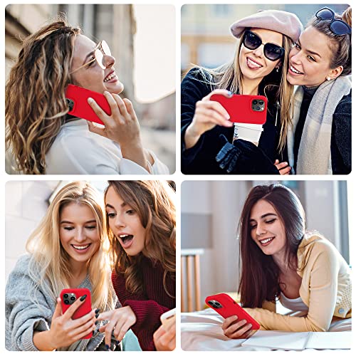 OTOFLY Designed for iPhone 14 Pro Case, Silicone Shockproof Slim Thin Phone Case for iPhone 14 Pro 6.1 inch (Red) - Image 3