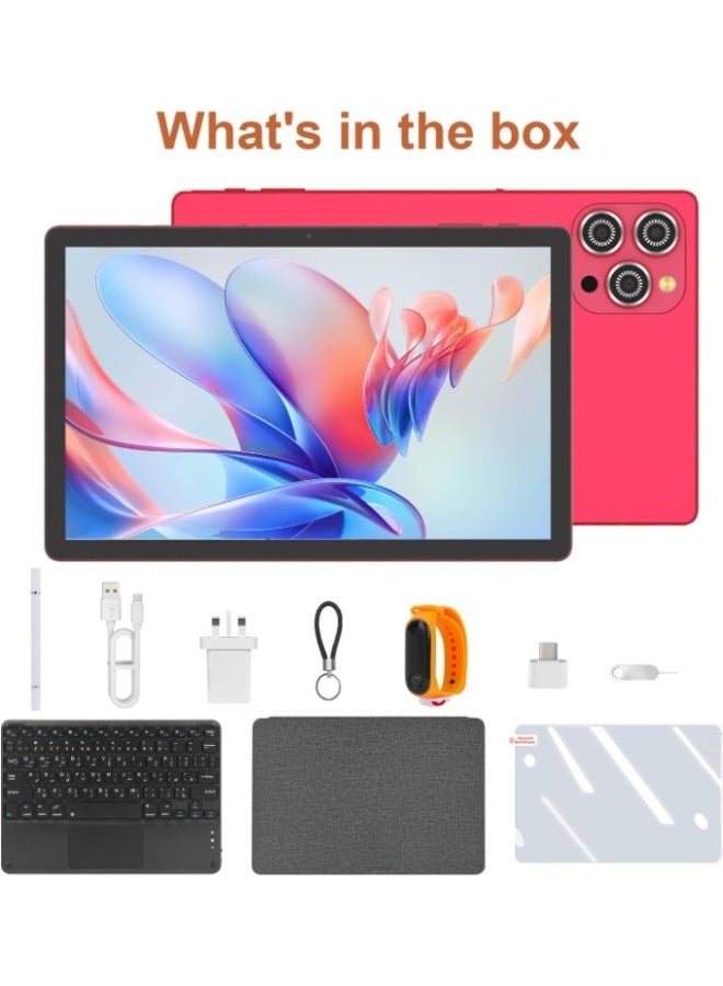 REBENUO CM10016plus Tablet 10.36 Inch , WIFI Android Tablet Pc with 8GB+1TB, 2K Screen Educational Tablet with keyboard and Pen  red - Image 2