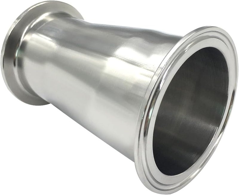 beduan Reducer Tri Clamp Ferrule Stainless Steel 304 Sanitary Fitting 2.5" Tube OD to 2" Tube OD (Pack of 1) - Image 2