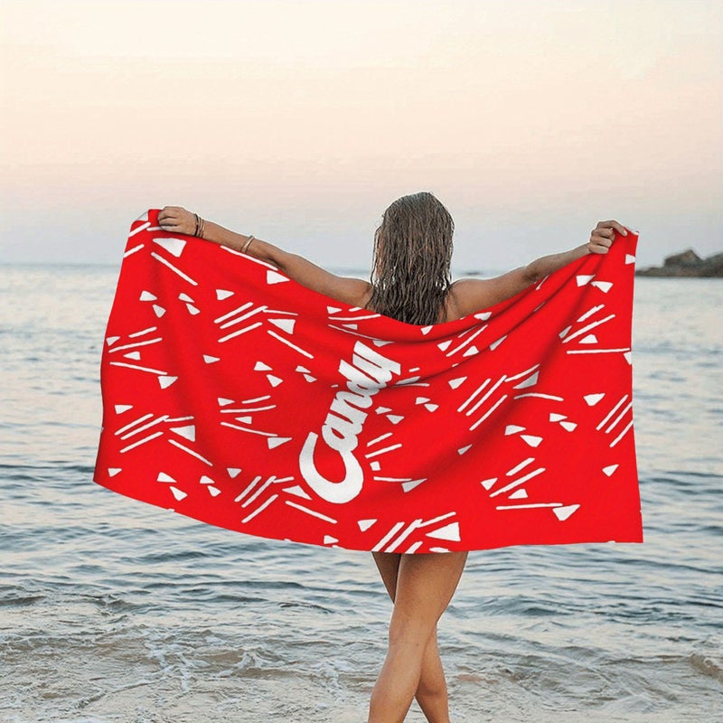 Multicolored One Size Soft Polyester Swim Towel For Summer Travel Shower And Beach Use - Image 1