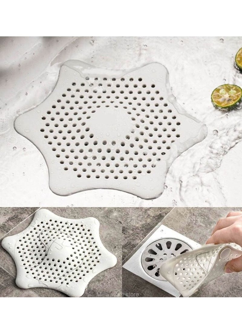 MARGOUN 20-Piece Kitchen Sink Strainer Filter Star Silicone Drain Cap Bathroom Floor Hair Catcher Anti Clogging Shower Drain Cover For Kitchen Bathroom Tub White  - Image 5