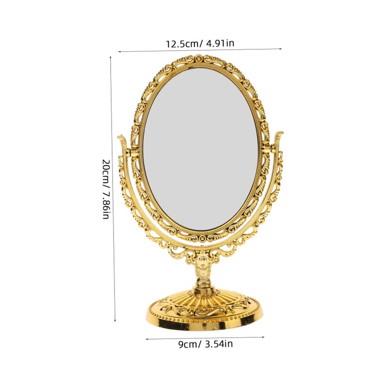 Vintage Tabletop Swivel Makeup Mirror Stand with Adjustable Tilt European Style - Image 3