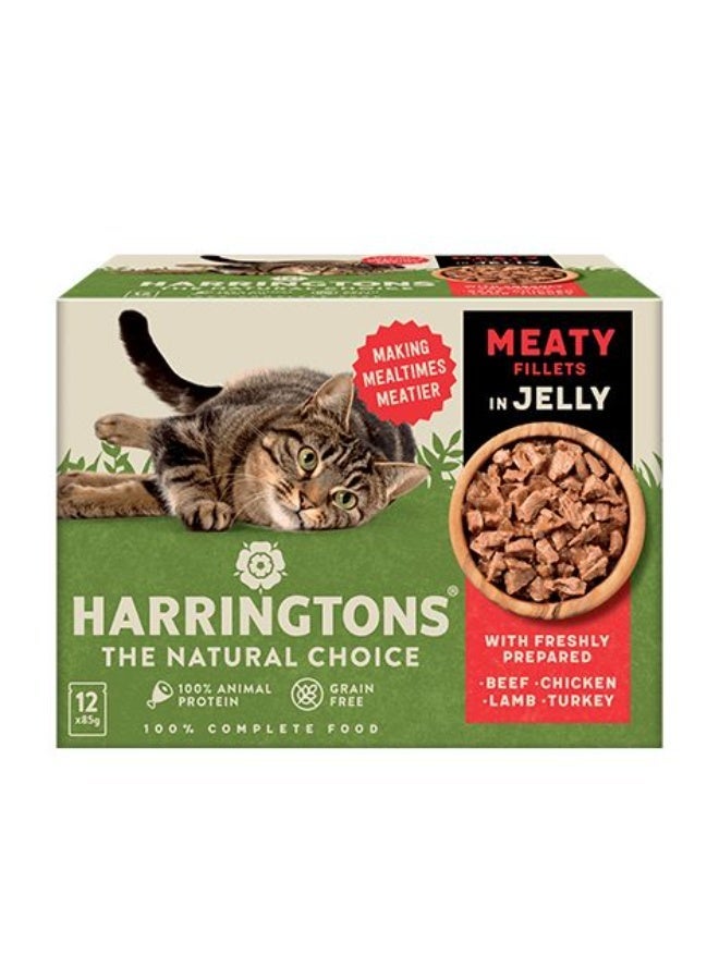 Harringtons Meat in Jelly Wet Cat Food Multipack  12x85g - Image 1