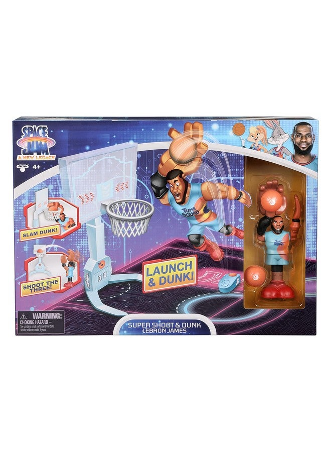 Space Jam ألعاب مووس: الفضاء جام: إرث جديد - مجموعة اللعب سوبر شوت ودانك مع تمثال ليبرون، متعدد الألوان (14568) - Image 1