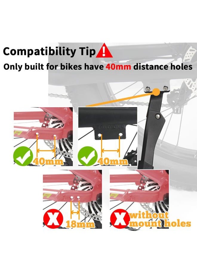 Sataway Kickstand Adjustable Heavy Duty Rear Mount Bicycle Aluminum Alloy Kick Stand for 26-29inch EBike,Mountain Bike,Dirt Bike (40mm) - Image 2