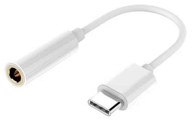 أثير محول مقبس سماعة رأس USB من النوع C إلى 3.5 ملم لسلسلة iPhone 16/15 / iPad Pro / HTC / Moto / Samsung Galaxy S25 S24 S23 Ultra / Google Pixel (أبيض) - Image 1