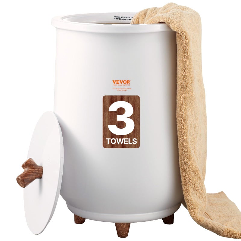 VEVOR Towel Warmers for Bathroom, Towel Warmer Bucket Auto Shut Off for Spa Fits up to 3 Oversized Towels, Blankets, Clothes, Bathrobes, PJ's and More - Image 1