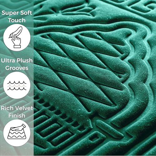 Sacred Artisans Padded Prayer Mat Thick with Soft Velvet Foam | Prayer Rug and Meditation Mat for Men Women Home Travel & Gift (Paradise Green) - Image 4