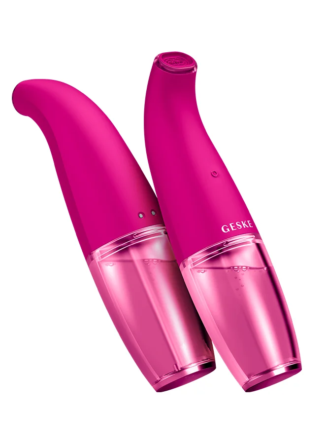GESKE GESKE Aqua-Stream Face Cleanser | 8-in-1| Multifunctional Hydra Face Care Device | Professional Facial Suction  Cleaning  Moisturizing and Exfoliating Device for Home Use- Magenta