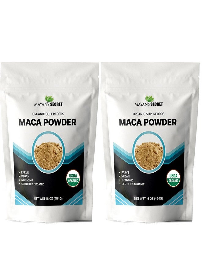 Mayan's Secret - Maca Root Powder Organic 16oz x 2 USDA Certified Parve Non-GMO Vegan Superfoods for Breakfast, Smoothies, Baking & Ice Cream (1 Pound (Pack of 2)) - Image 1