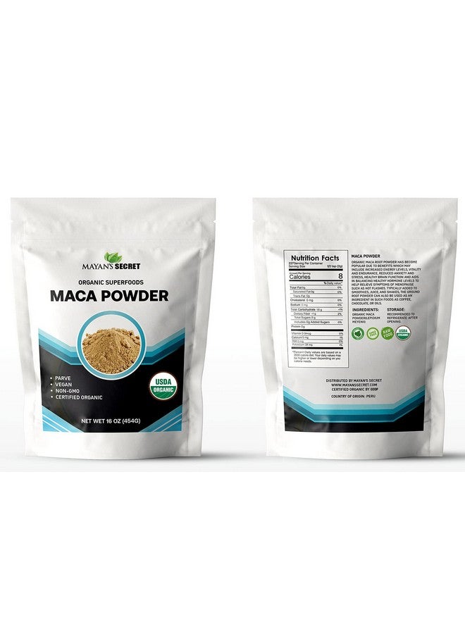 Mayan's Secret - Maca Root Powder Organic 16oz x 2 USDA Certified Parve Non-GMO Vegan Superfoods for Breakfast, Smoothies, Baking & Ice Cream (1 Pound (Pack of 2)) - Image 2