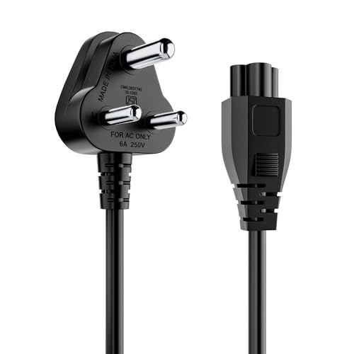 Portronics Konnect G3 350W Laptop Power Cable, 3 Pin Type Connector, 350W Max Load Capacity, 1.2M Length(Black) - Image 1