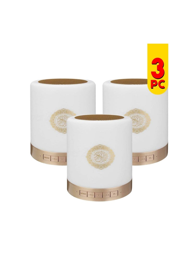 YD 3 PCS SQ112 Quran Speaker SQ-112 Bluetooth Quran Speaker Smart Touch LED Lamp Muslim Quran Reciters Rechargeable Speaker - Image 1