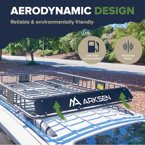 ARKSEN 84 x 39 Inch Universal 150LB Heavy Duty Roof Rack Cargo with 500D PVC Waterproof Cargo Bag, Top Luggage Holder Carrier Basket for SUV, Truck, & Car Steel Construction - Image 3