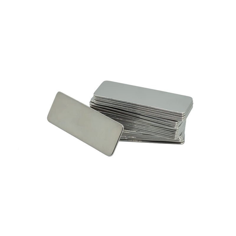 StayMax 304 Stainless Steel Engraving Blank Tags Rectangle Stamping Blanks Without Holes 1.96inch*0.7inch 25 Pack - Image 3