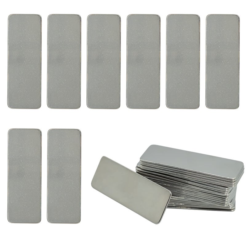 StayMax 304 Stainless Steel Engraving Blank Tags Rectangle Stamping Blanks Without Holes 1.96inch*0.7inch 25 Pack - Image 1