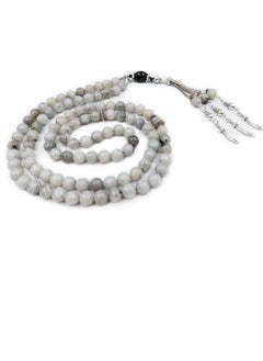 REBUY Natural Rainbow Moonstone 99 Beads Tasbih