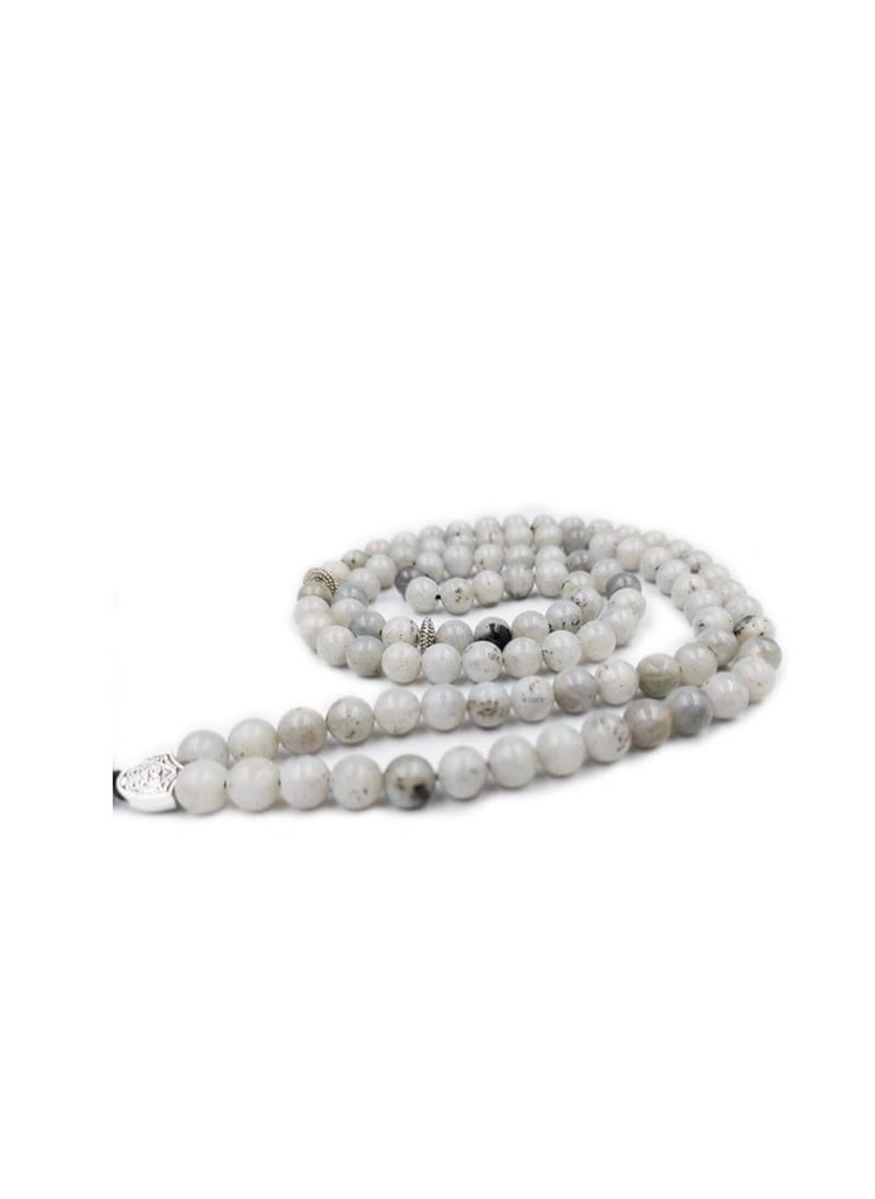 REBUY - REBUY Natural Rainbow Moonstone 99 Beads Tasbih - Image 1