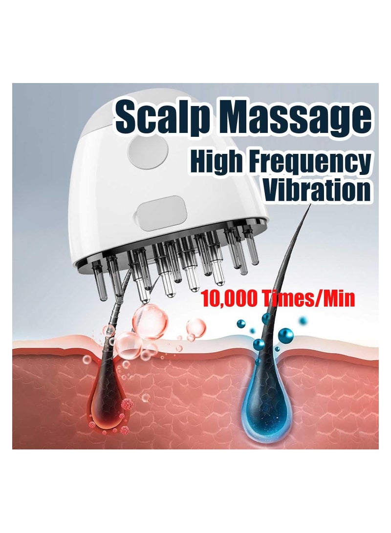 SOLARAE Hair Oil Applicator and Scalp Massager with High Vibration, Red Light Scalp Oil Applicator, for Hair Treatment Growth Medicine Fluid Essential Oil Serum, Scalp Massager, Smooth Root Comb Applicator - Image 3