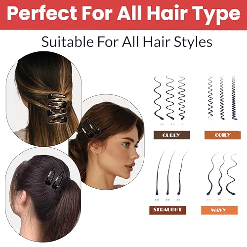 TEMPERIA Tic Tac Hair Clips for Girls (Pack of 36pcs) (5cm) (Matte Black) - Tik Tak Pins for Women - Image 5