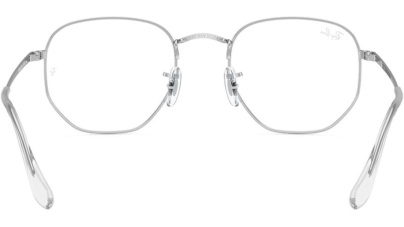 راي بان Unisex Ray-Ban RX6448 2501 Hexagon Silver RX Optical Frame - 54mm - Image 5