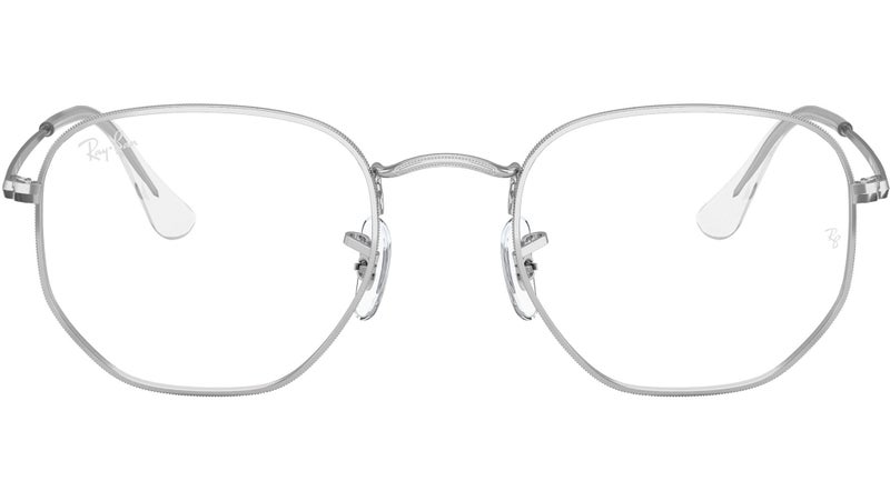 راي بان Unisex Ray-Ban RX6448 2501 Hexagon Silver RX Optical Frame - 54mm - Image 2