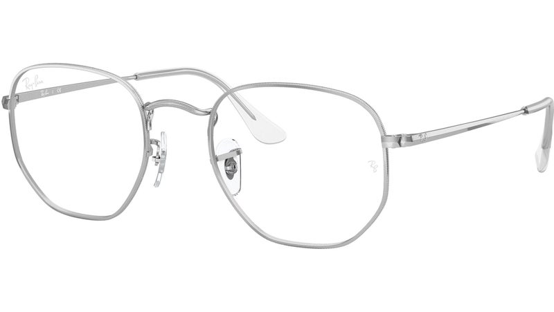 راي بان Unisex Ray-Ban RX6448 2501 Hexagon Silver RX Optical Frame - 54mm - Image 1