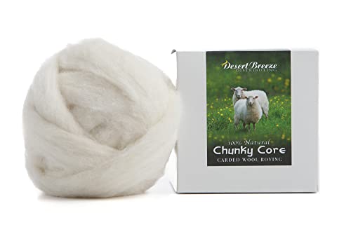 Desert Breeze Distributing 100% Chunky Core Wool, Maori, Carded Roving, Un-Dyed, 4 OZ Maori, Made in Italy, Core Wool for Needle Felting, Stuffing, 27 Micron - Image 3
