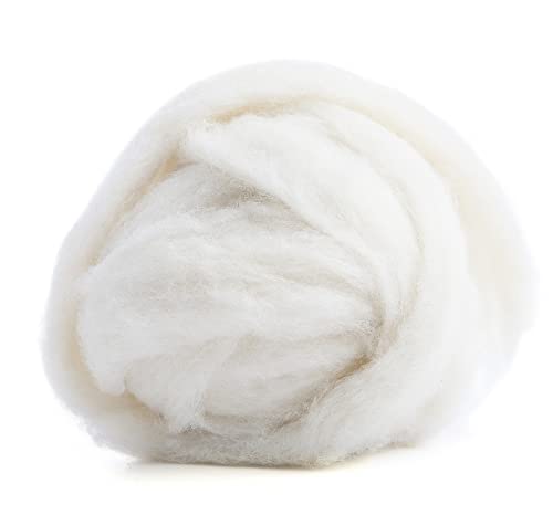 Desert Breeze Distributing 100% Chunky Core Wool, Maori, Carded Roving, Un-Dyed, 4 OZ Maori, Made in Italy, Core Wool for Needle Felting, Stuffing, 27 Micron - Image 2