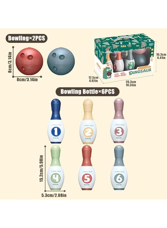 Kids Bowling game Set, Educational Mini Bowling Set, Indoor Outdoor Games Set for Family Games Educational Toy ,Mini Bowling Set with 6 Bowling Pins and 2 Balls for Boys Girls - Image 4