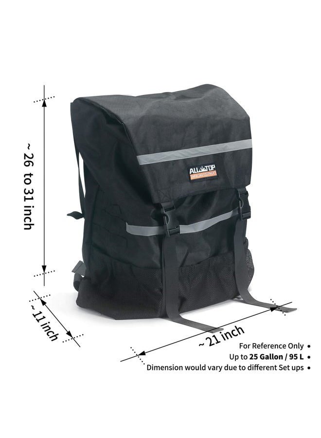 ALL-TOP حقيبة قمامة للإطار الاحتياطي، حقيبة قمامة ثقيلة للسيارات، حقيبة تخزين للبضائع لجيب، شاحنة، SUV أو سيارة، تناسب حتى إطار 40 بوصة (أسود كربوني) - Image 3