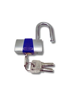 HEADLY HeavyDuty Nickel Plated Padlock 60 MM Lock and 3 Keys Hardened Elecrtronic Key Padlock Shackle Security Lock for Garage Door Containers Shutter Locker Gates Blue  - Image 4