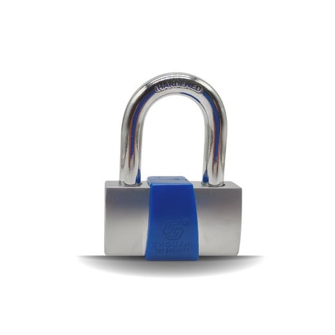 HeavyDuty Nickel Plated Padlock 60 MM Lock and 3 Keys Hardened Elecrtronic Key Padlock Shackle Security Lock for Garage Door Containers Shutter Locker Gates Blue