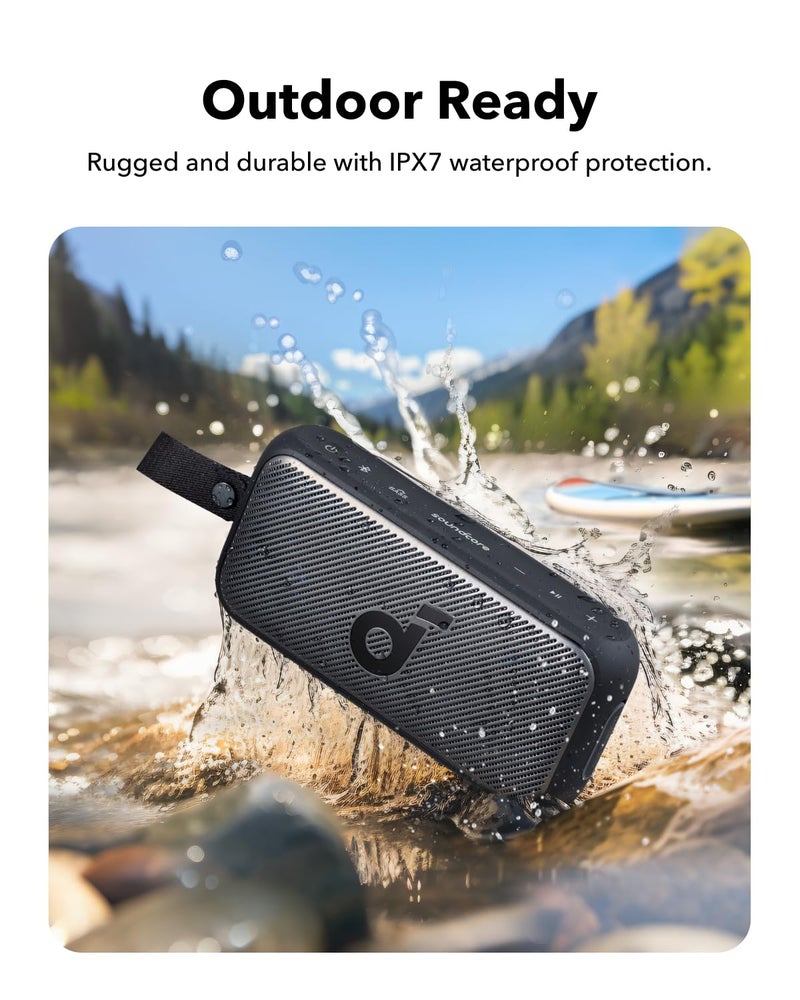 Soundcore ساوندكور موشن 300 من أنكر، مكبر صوت بلوتوث، مكبر صوت محمول عالي الدقة، مقاوم للماء IPX7، باس أب، بلوتوث 5.3، صوت ستيريو 30 واط، 13 ساعة من وقت التشغيل للمنزل، الحمام، الهواء الطلق، والسفر - Image 5