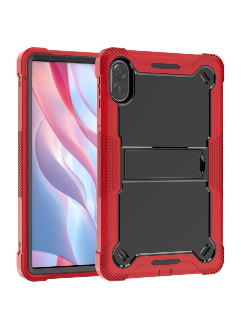 VKL Protective Case for Honor Pad X8a 11.5-inch Case with Built-in Stand, Rugged Hybrid Shockproof Protective Cover, for Huawei Honor Pad X8a Case Model (Red+Black) - Image 1