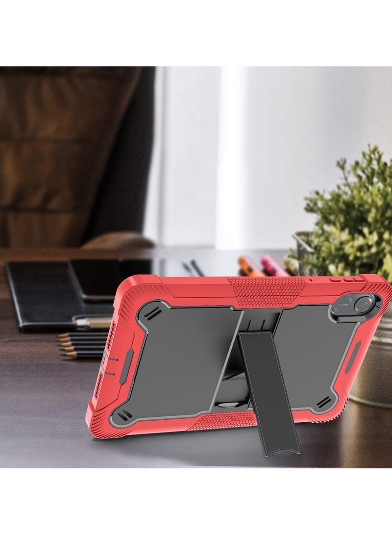 VKL Protective Case for Honor Pad X8a 11.5-inch Case with Built-in Stand, Rugged Hybrid Shockproof Protective Cover, for Huawei Honor Pad X8a Case Model (Red+Black) - Image 2