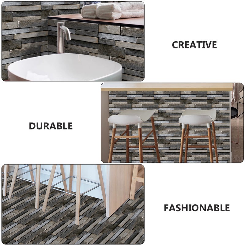 12 Sheets Useful Wall Protective Stickers Wallpaper Oilproof Stickers - Image 3